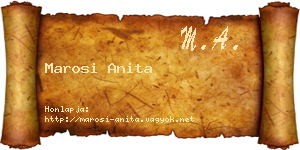 Marosi Anita névjegykártya